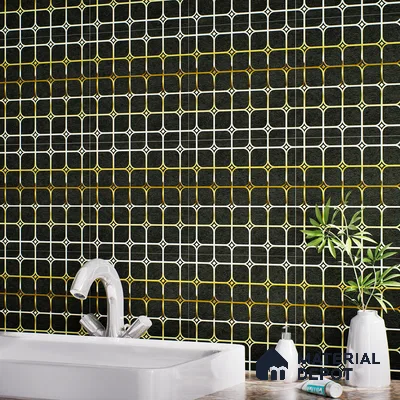 Highlighter Tiles  Tile TL 07252 Plana 8016 GLM (Gold) 1 ft x 1 ft Ceramic Matte Finish - 9 mm  | 2 mm Spacer is Mandatory (Sample)